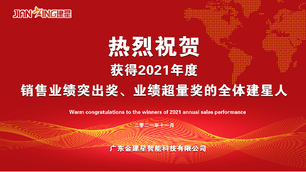 熱烈祝賀-2021年度銷售成績優(yōu)異者獲獎！